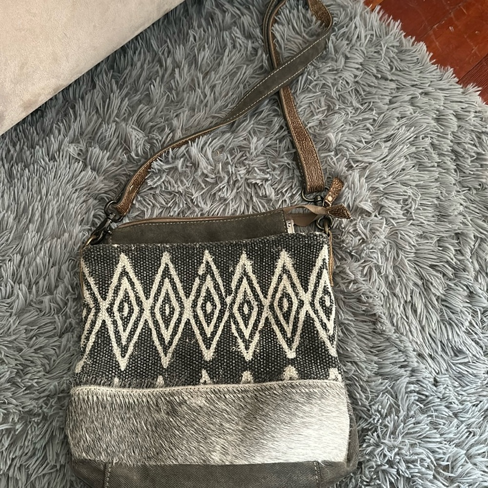Western cowhide Myra crossbody bag